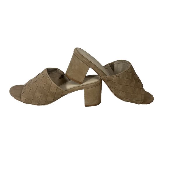 Women's Chocolat Blu Brynne Tan Nubuck Heeled Sandal size 41 preowned excellent - Picture 4 of 9